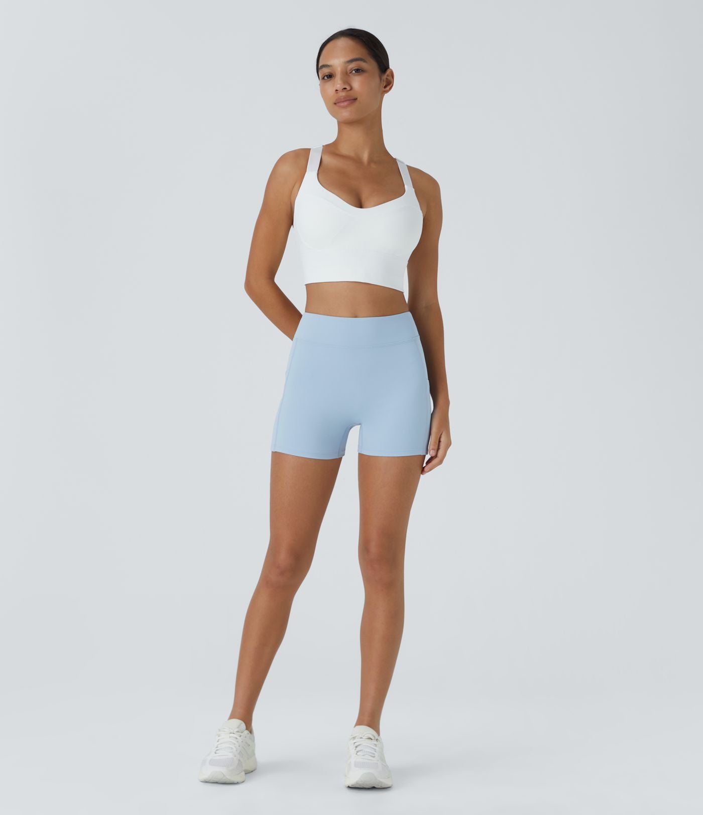 Short de yoga SoftlyZero™ Airy 8,8 cm taille haute poches latérales uni effet frais InstantCool
