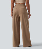 Pantalon large décontracté SoftlyZero™ Airy gainant taille haute effet frais InstantCool avec poches, protection solaire UPF50+