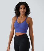 Brassière de sport maintien léger bretelles froncées doubles bonnets A-D OneForm Seamless Flow