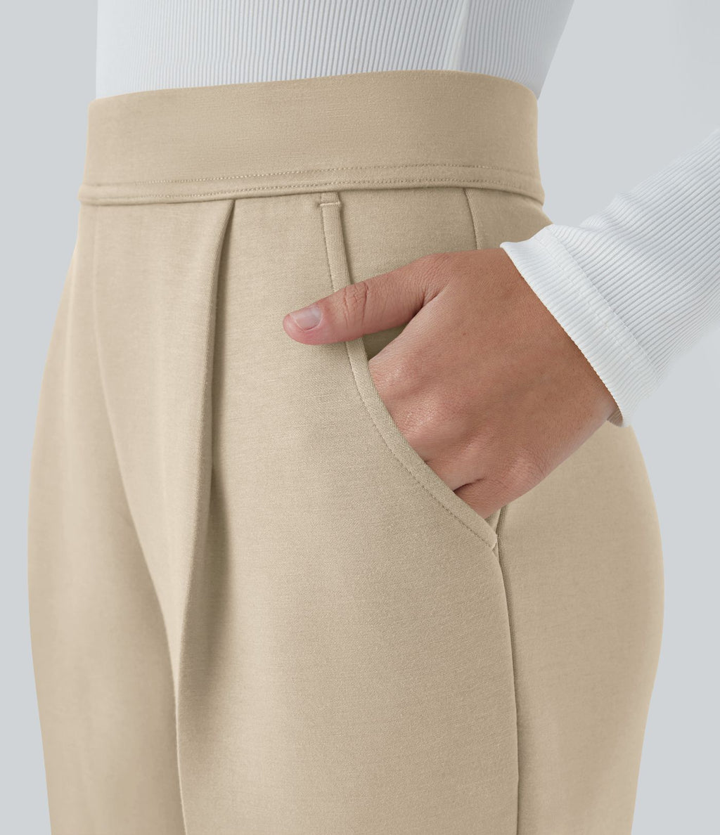 Pantalon de travail Halara Flex™ fuselé, taille haute, avec poches