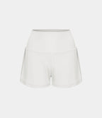 Short 7,5cm Yoga 2 en 1 Super Taille Haute Poches Arrière Poches Cachées Latérales