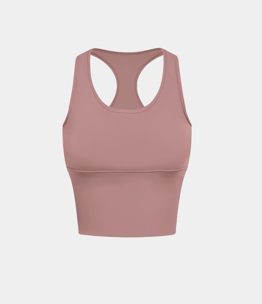 Softlyzero™ Plush Plus Débardeur Yoga Crop à Col U Plongeant Dos Nu Dos Nageur Découpé - UPF50+